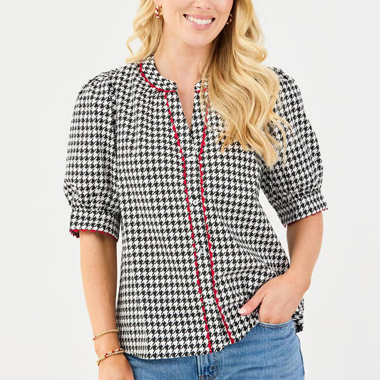 Elaine Houndstooth Top