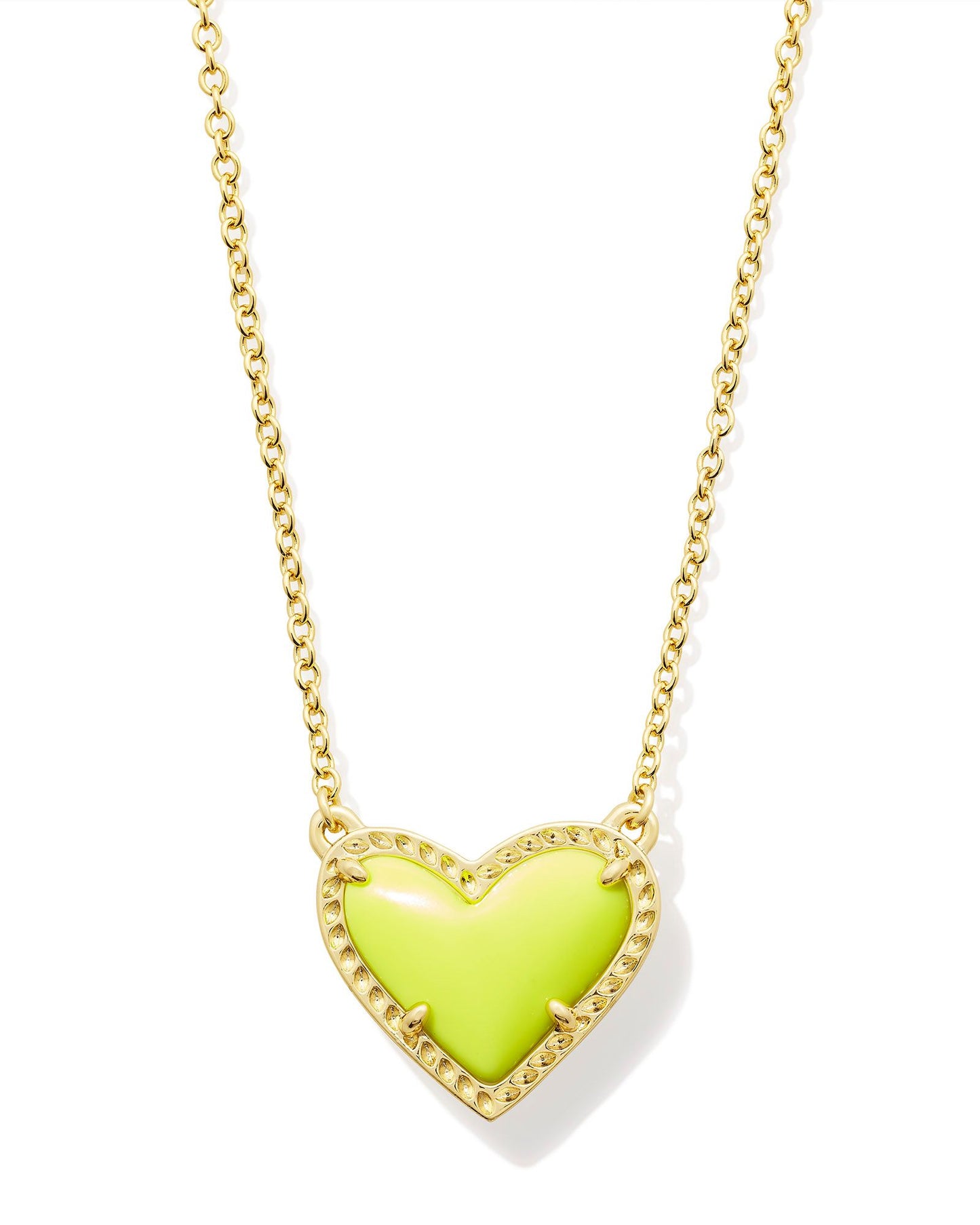 Kendra Scott Ari Heart Gold Pendant Necklace (Multiple Colors)