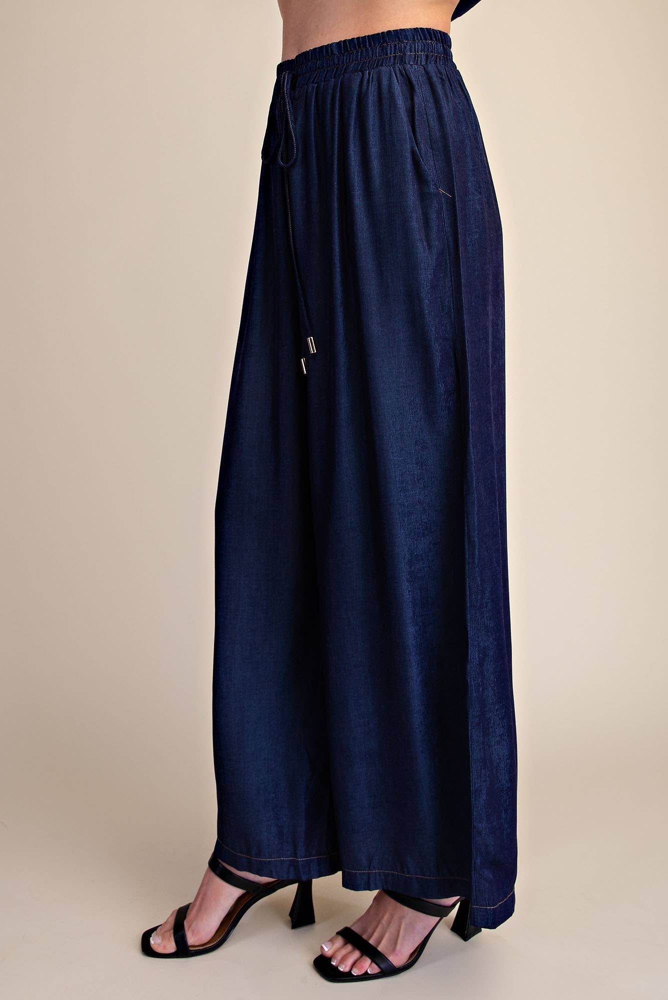 Drawstring Wide Leg Pants
