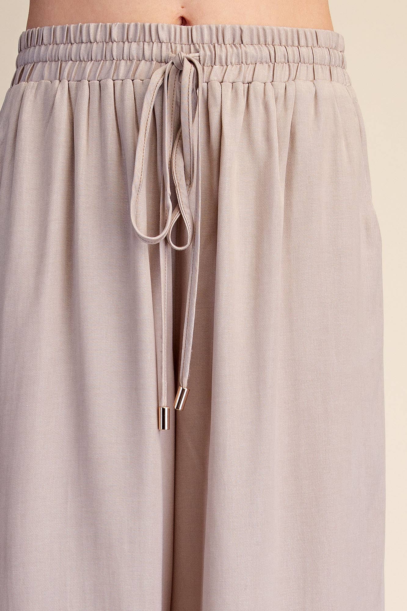 Drawstring Wide Leg Pants