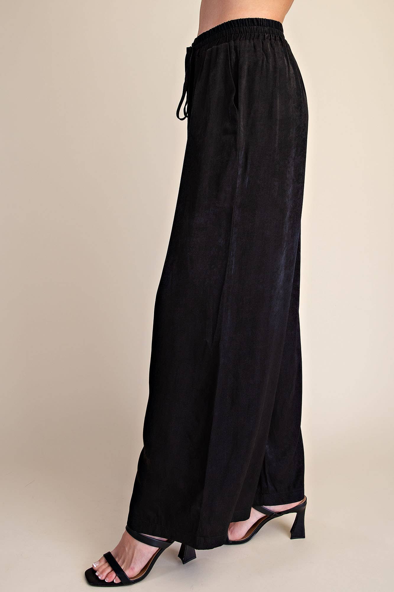 Drawstring Wide Leg Pants