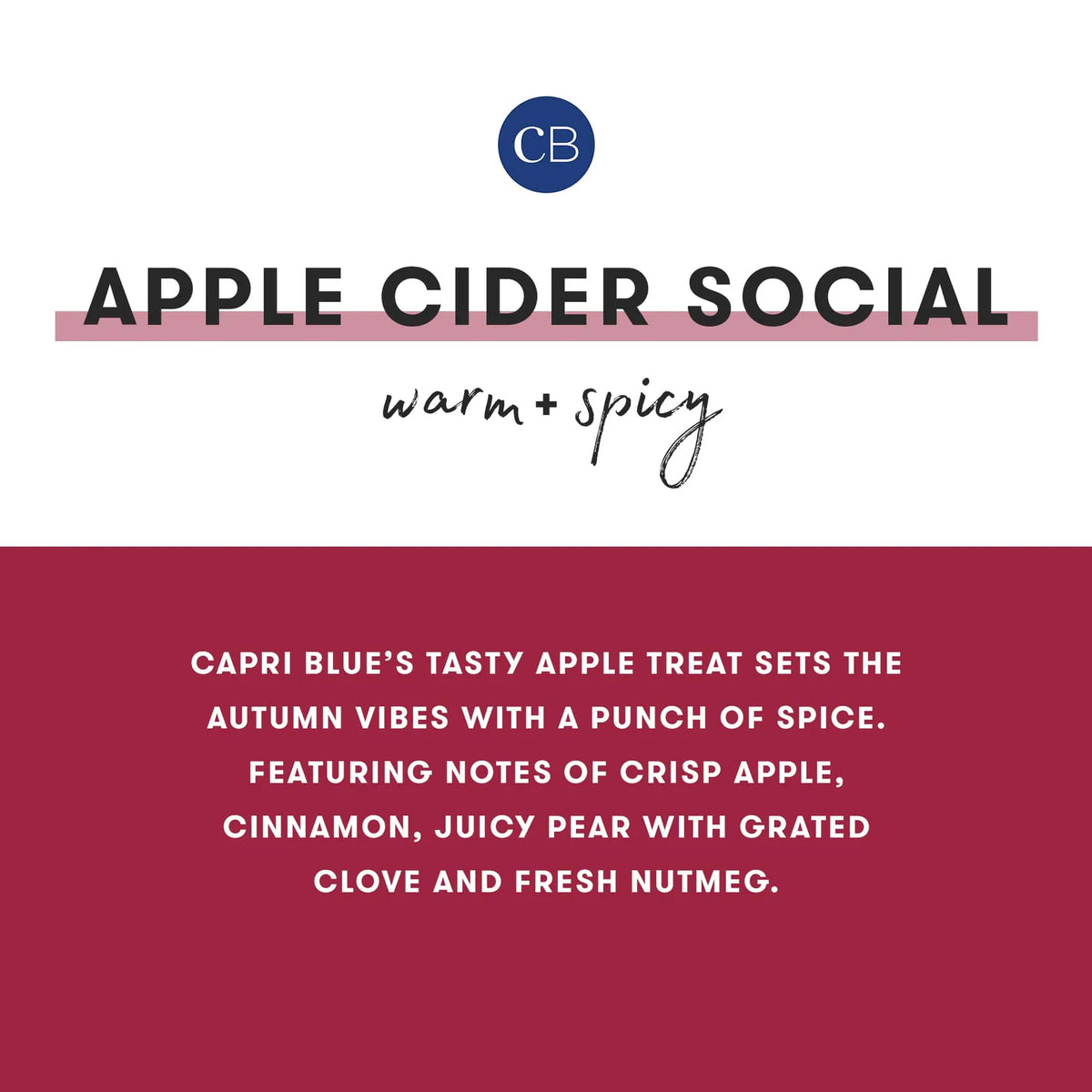Capri Blue Apple Cider Social Glimmer Inverted Candle