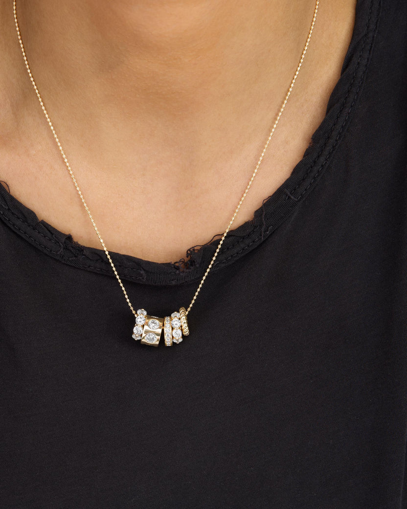Melinda Maria Ashley Venice Necklace Gold|White Diamondettes