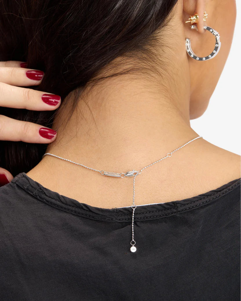 Melinda Maria Ashley Venice Necklace Silver|White Diamondettes