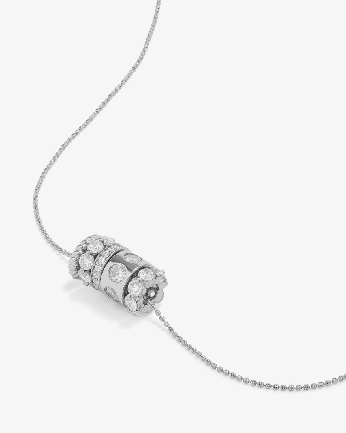 Melinda Maria Ashley Venice Necklace Silver|White Diamondettes