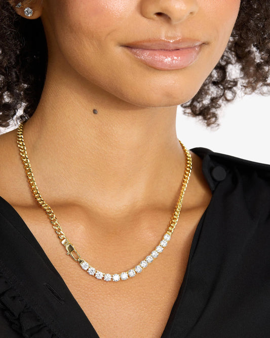 Melinda Maria Baby Julian REALLY Loves Diamonds Necklace Gold|White Diamondettes