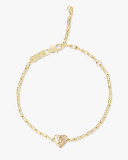 Melinda Maria Love Letters Heart Bracelet