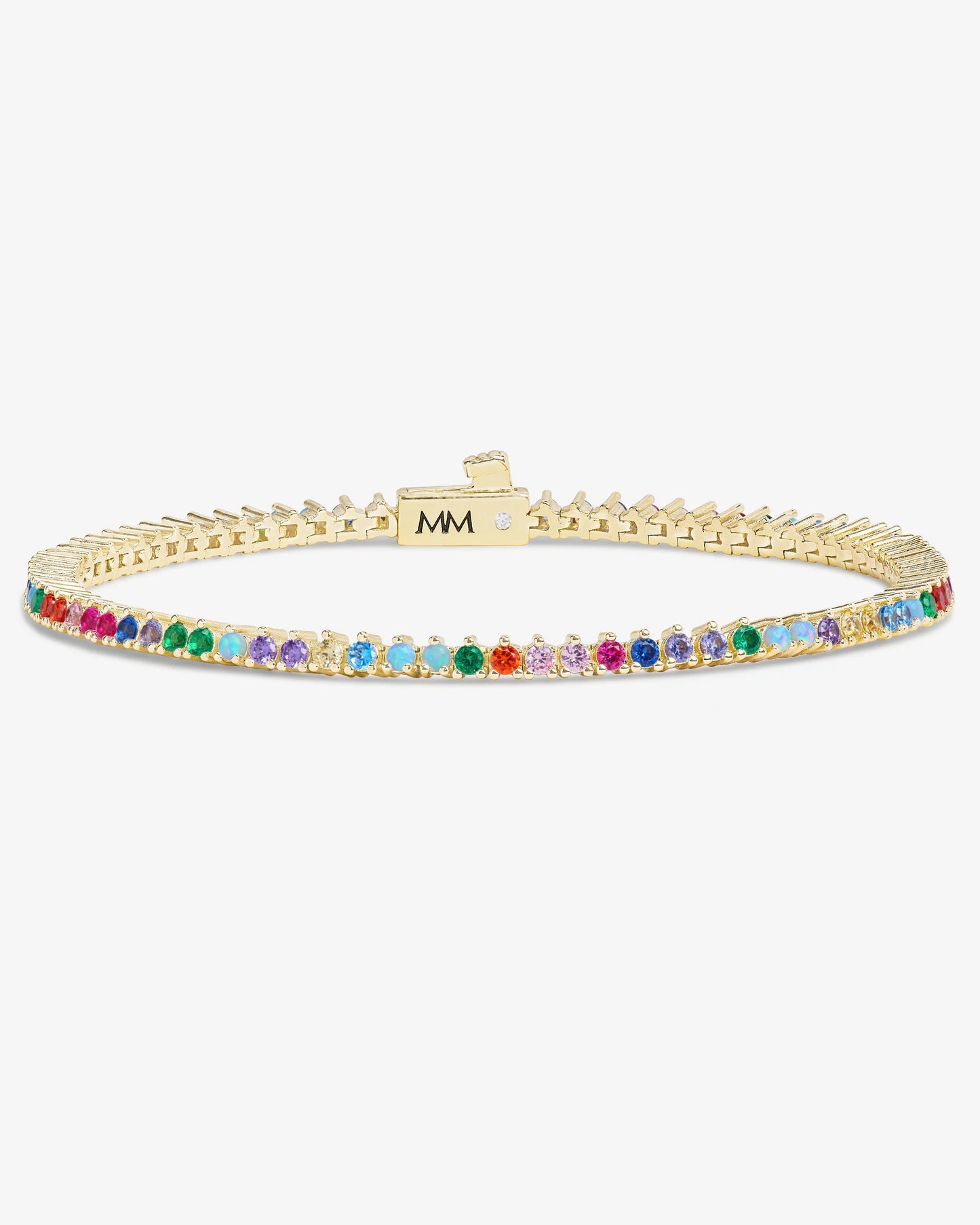 Melinda Maria Not Your Basic Tennis Bracelet 2mm Rainbow