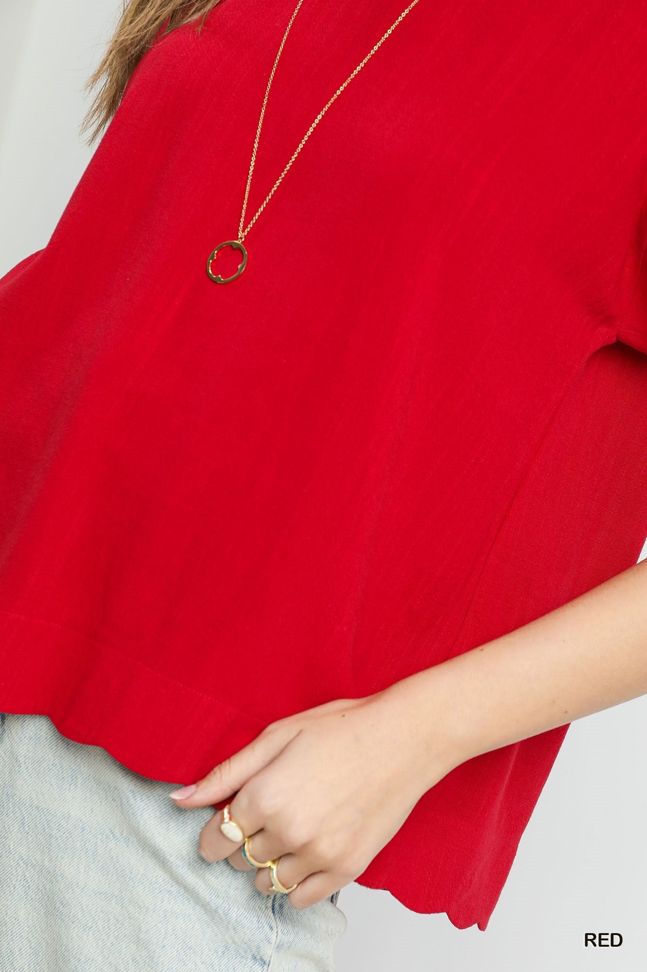 Scallop Top (Red or Oatmeal)