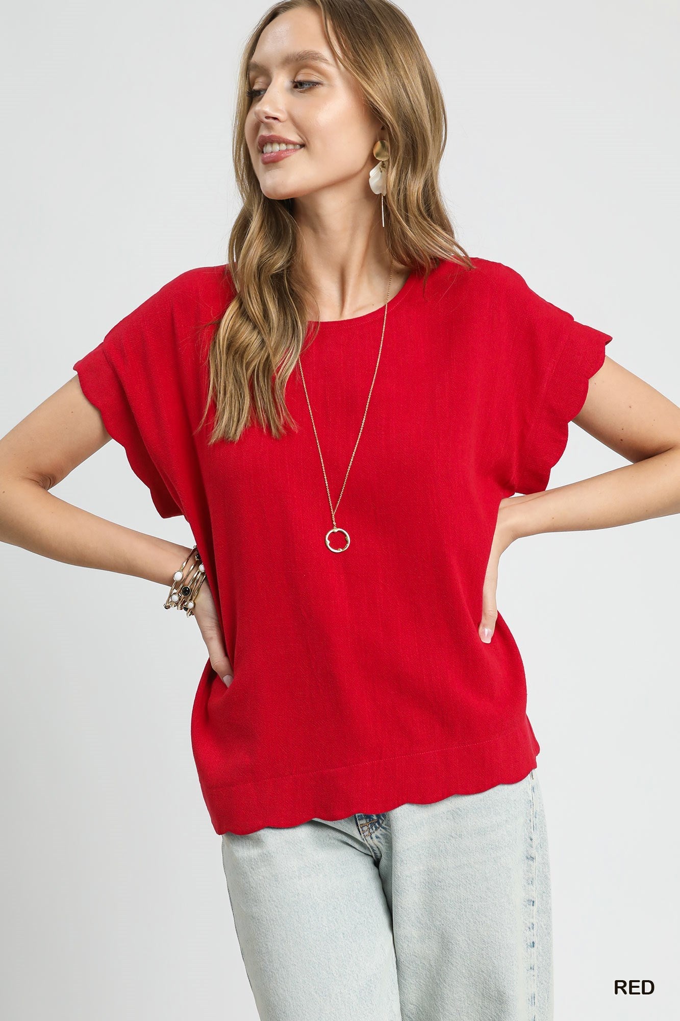 Scallop Top (Red or Oatmeal)
