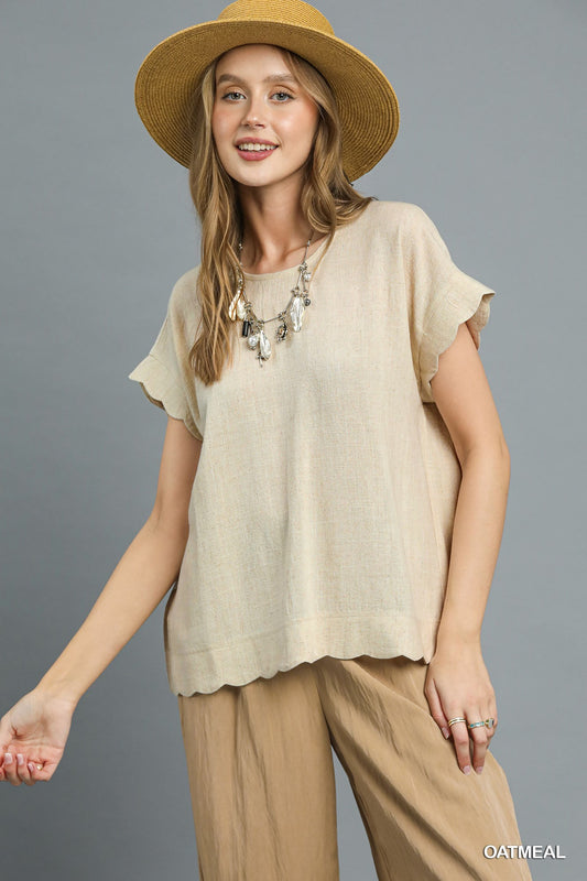 Scallop Top (Red or Oatmeal)