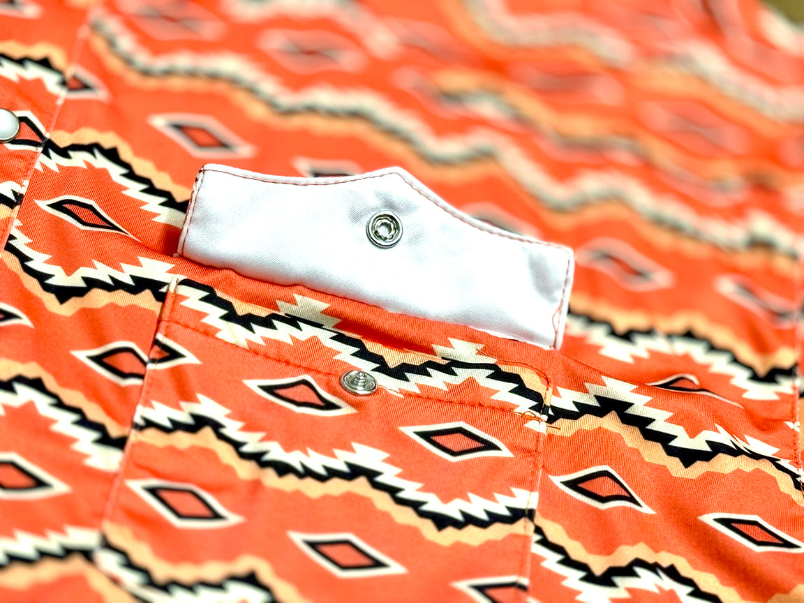 Red Dirt Hat Co. Coral Aztec Polo