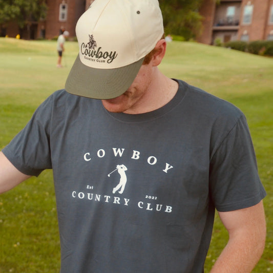 GOLFER LOGO T-SHIRT - Blue Jean