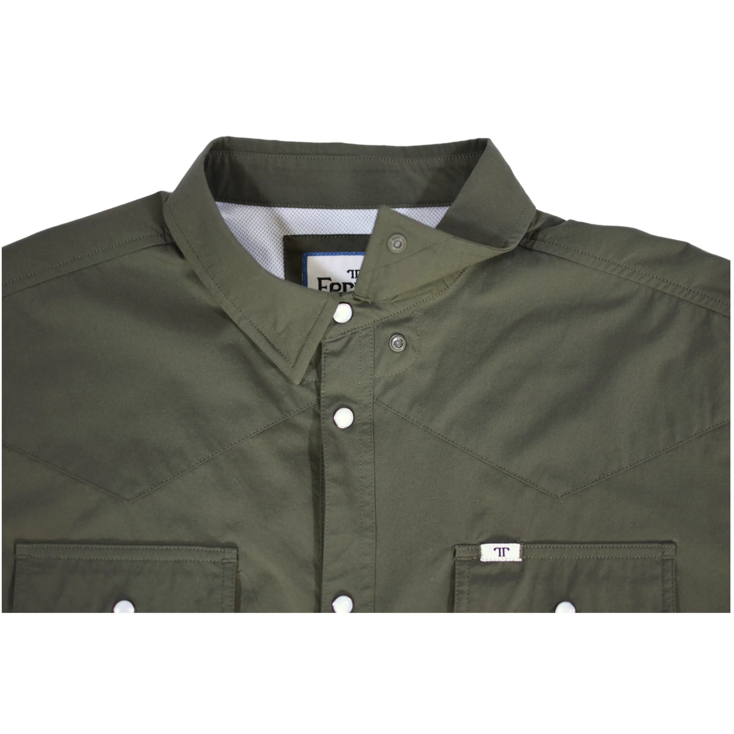 Ferrell Brand CORE - MEN'S OLIVE GREEN LONG SLEEVE SNAP SHIRT