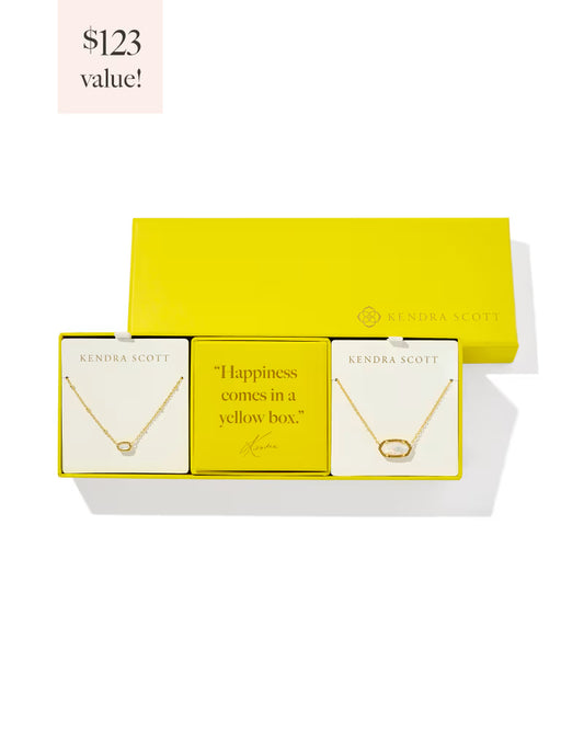 Kendra Scott Elisa Gold or Silver Gift Set of 2 in Ivory Mother-of-Pearl