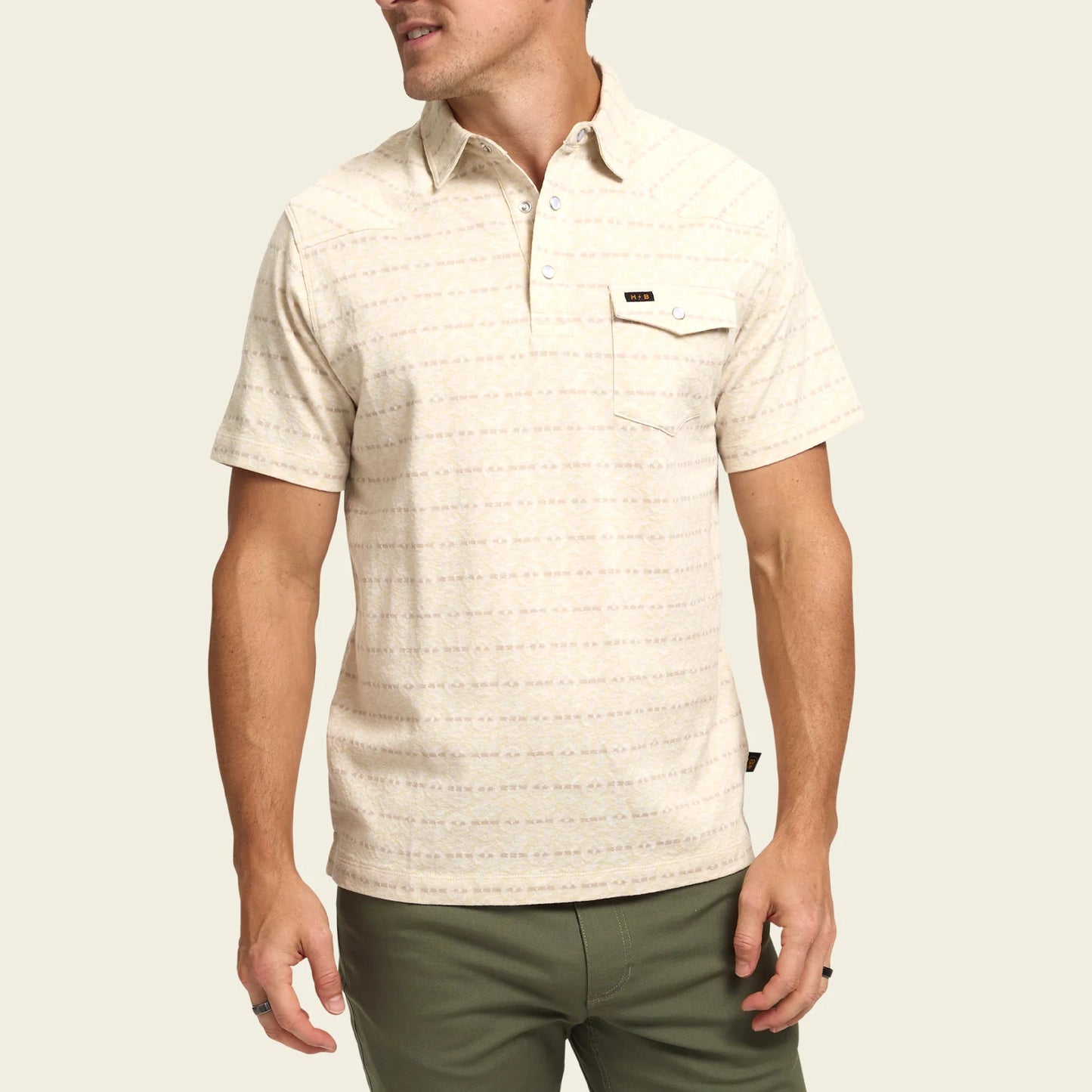 Howler Bros. Ranchero Jacquard Polo Chiba Jacquard : Creme