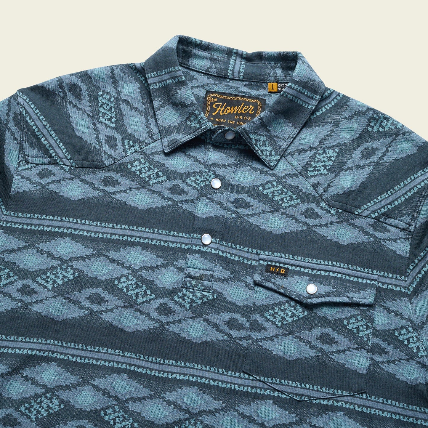 Howler Bros. Ranchero Jacquard Polo Zango Jacquard : Blue Shimmer