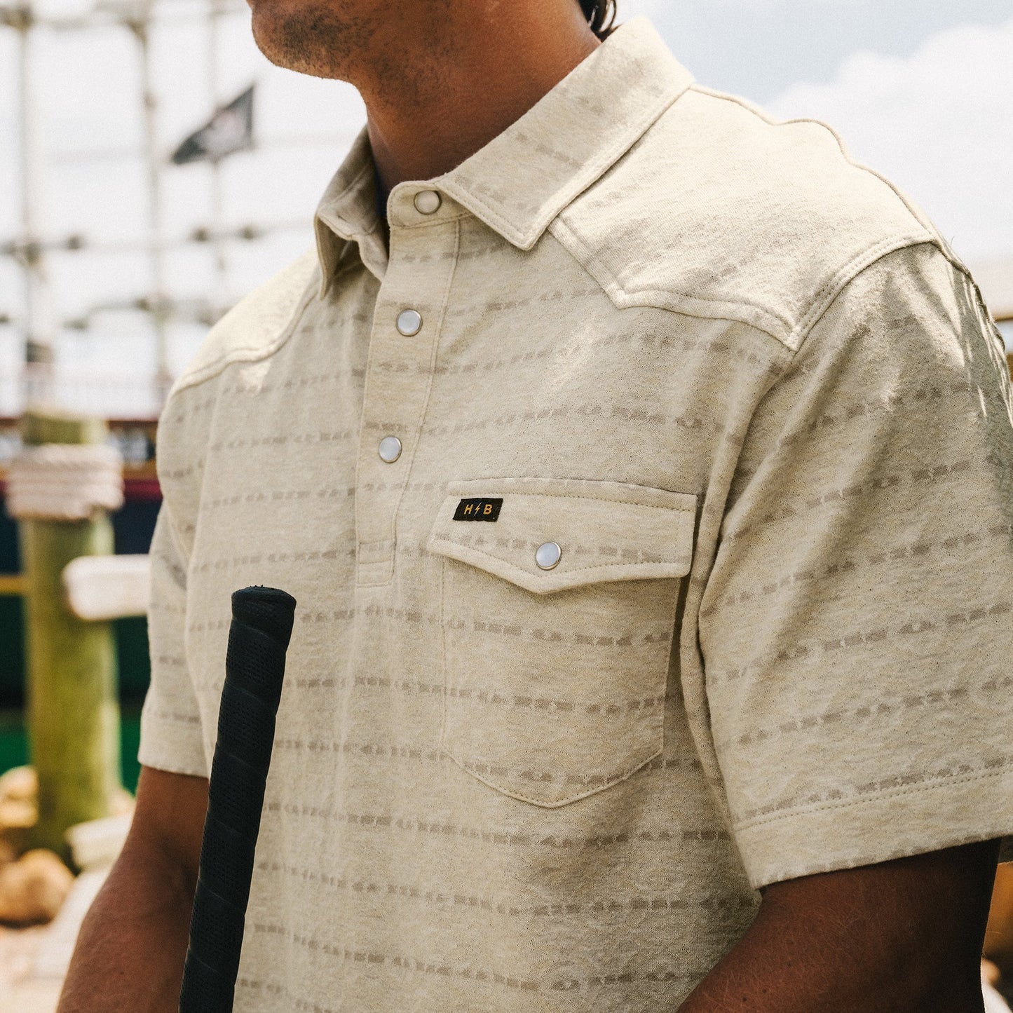 Howler Bros. Ranchero Jacquard Polo Chiba Jacquard : Creme