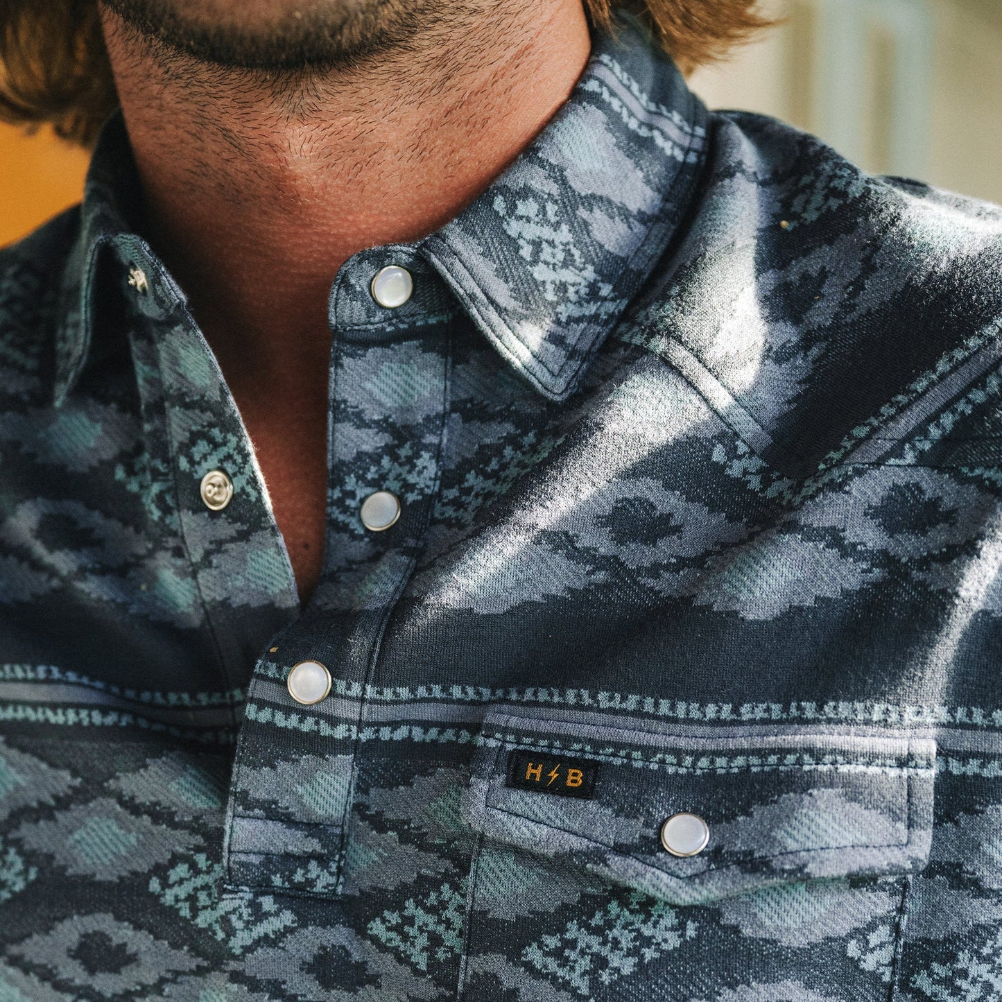 Howler Bros. Ranchero Jacquard Polo Zango Jacquard : Blue Shimmer