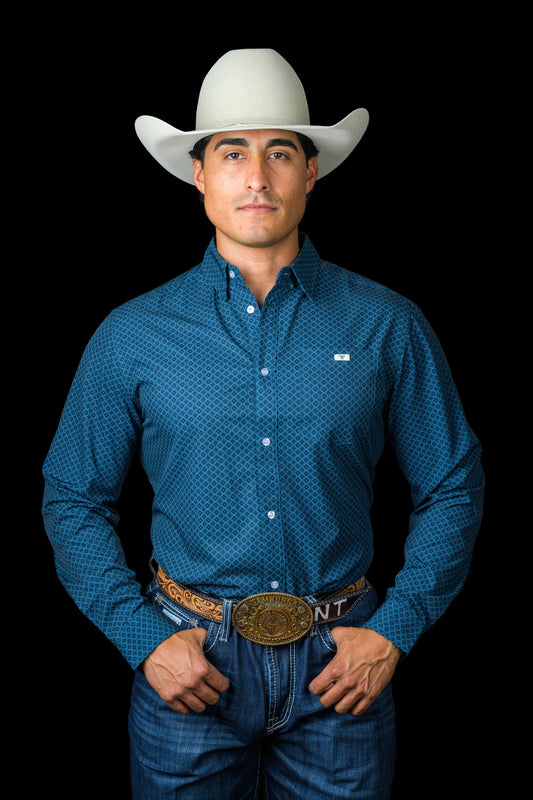 Ferrell THE FROST - LONG SLEEVE BUTTON UP PRINTED SHIRT