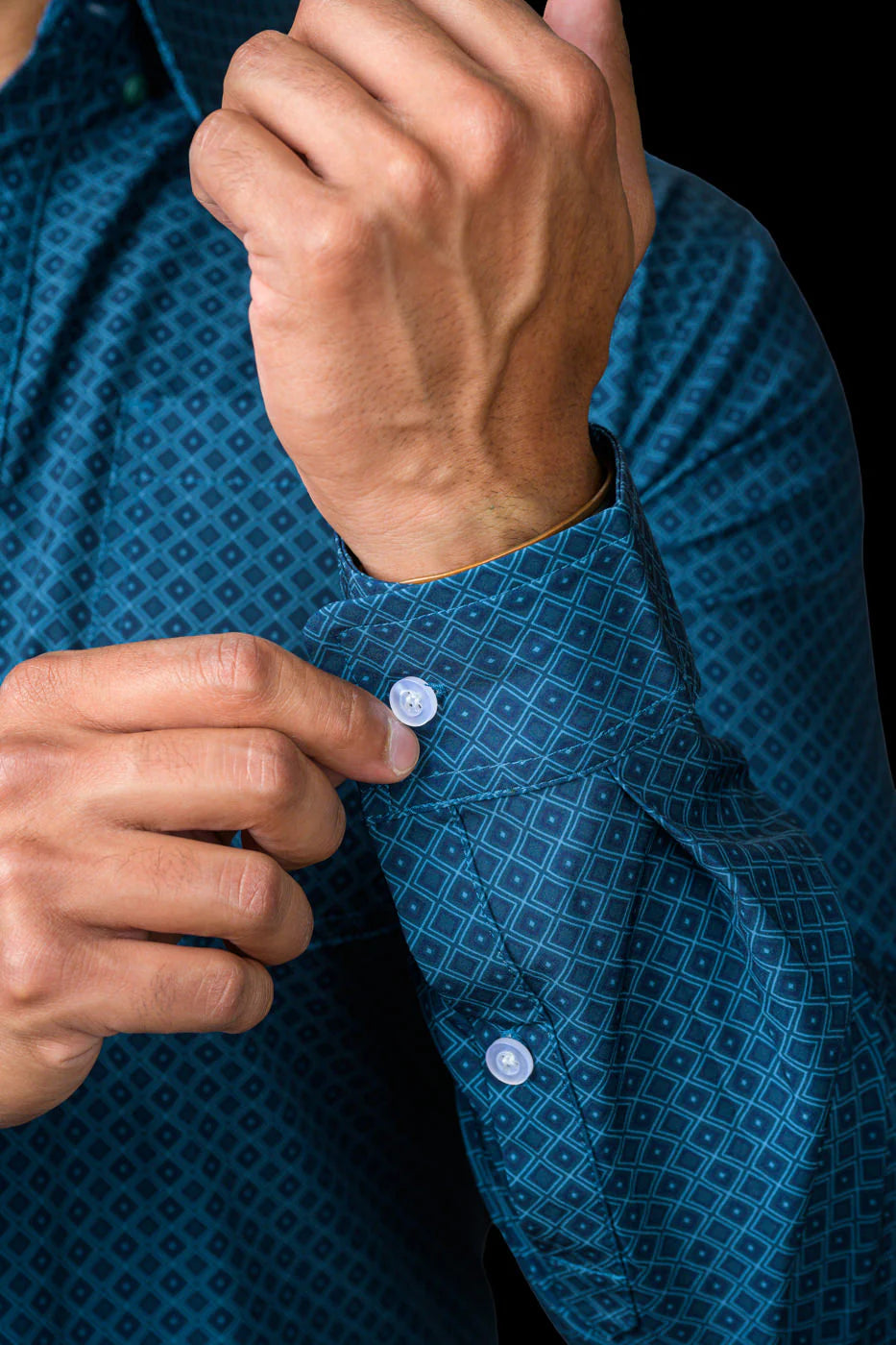 Ferrell THE FROST - LONG SLEEVE BUTTON UP PRINTED SHIRT