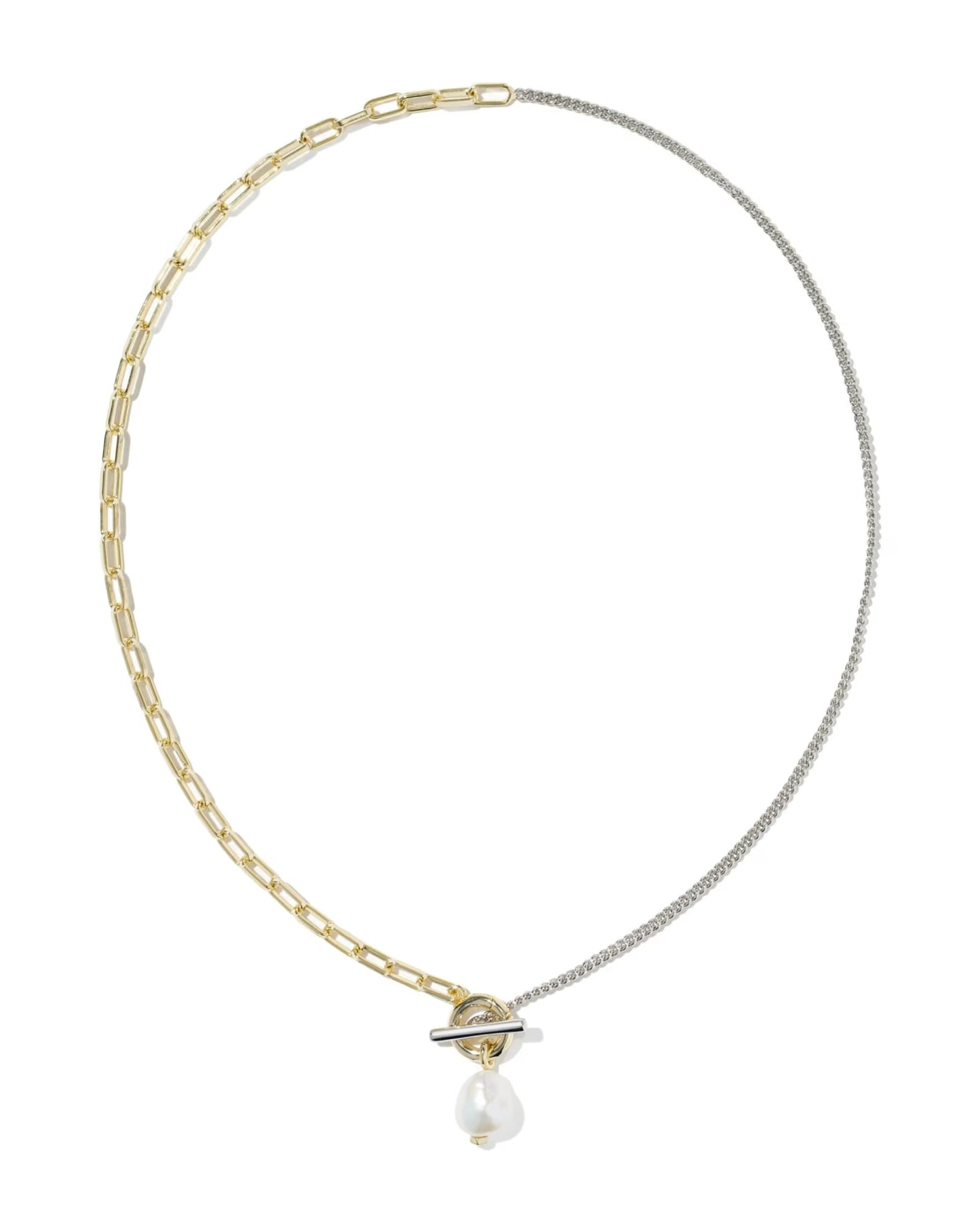 Kendra Scott Leighton Mixed Metal Pearl Chain Necklace