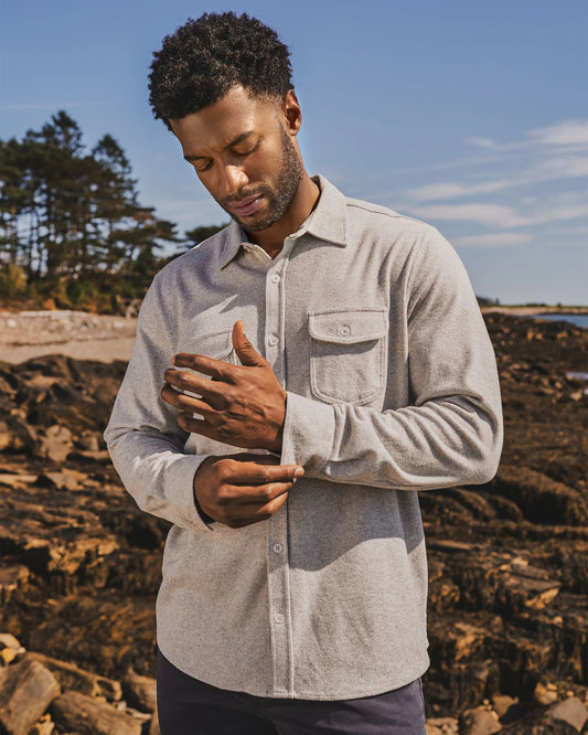 Flag & Anthem Light Grey HERO STRETCH FLANNEL SHIRT