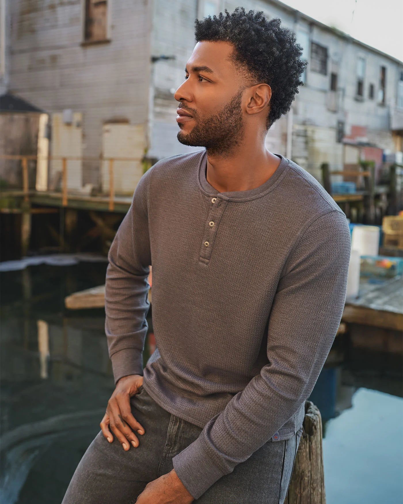 Flag & Anthem CHATSWORTH SOFT WAFFLE HENLEY