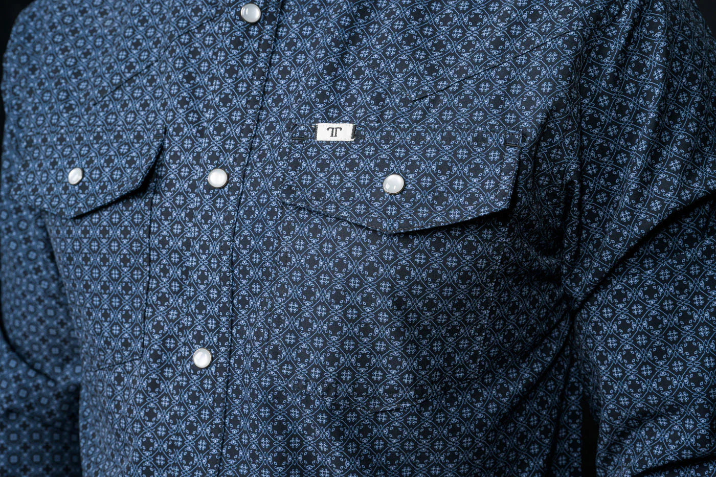 Ferrell Brand THE SILAS IN BLACK- LONG SLEEVE SNAP SHIRT