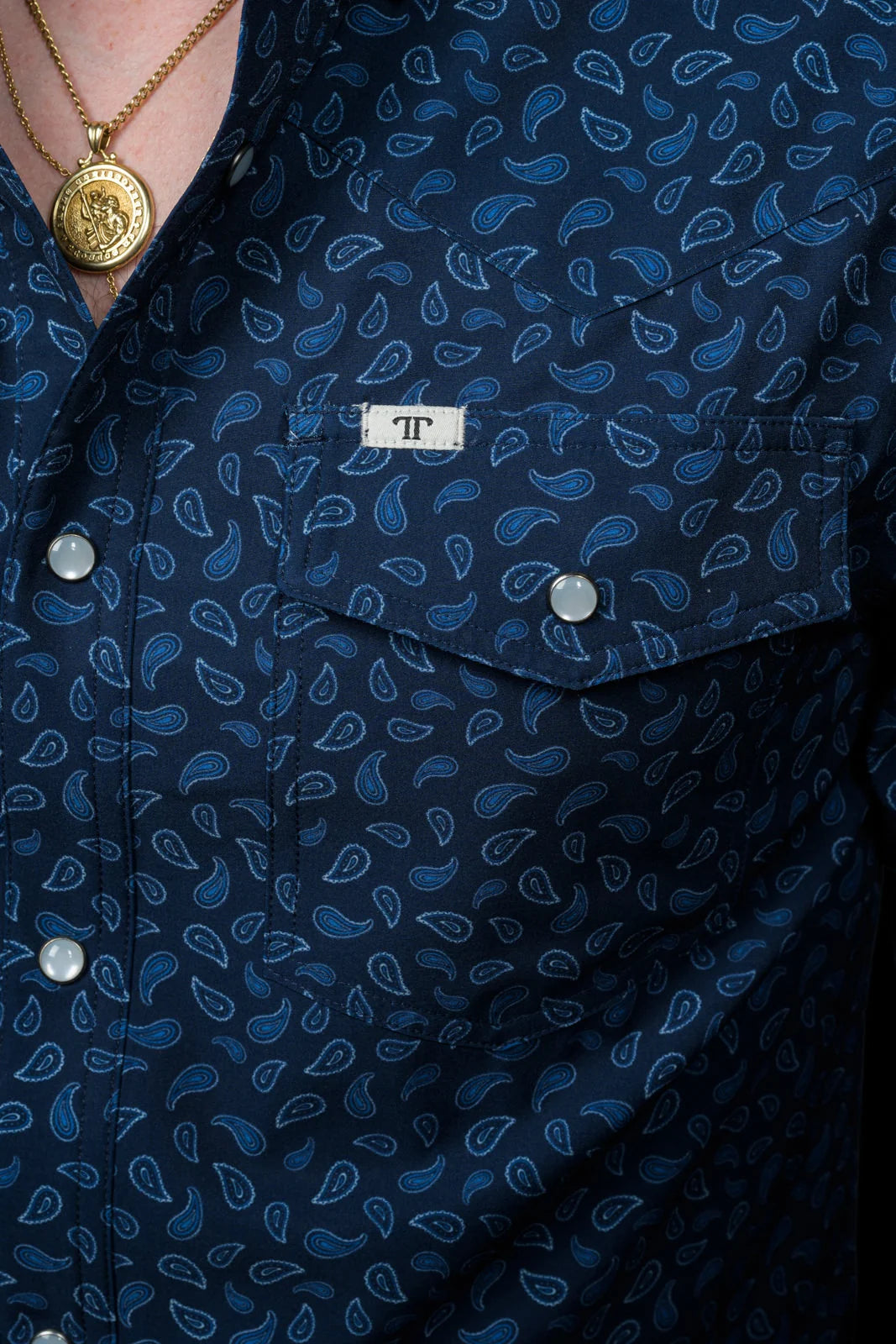 THE GRIFFIN LONG SLEEVE PEARL SNAP SHIRT