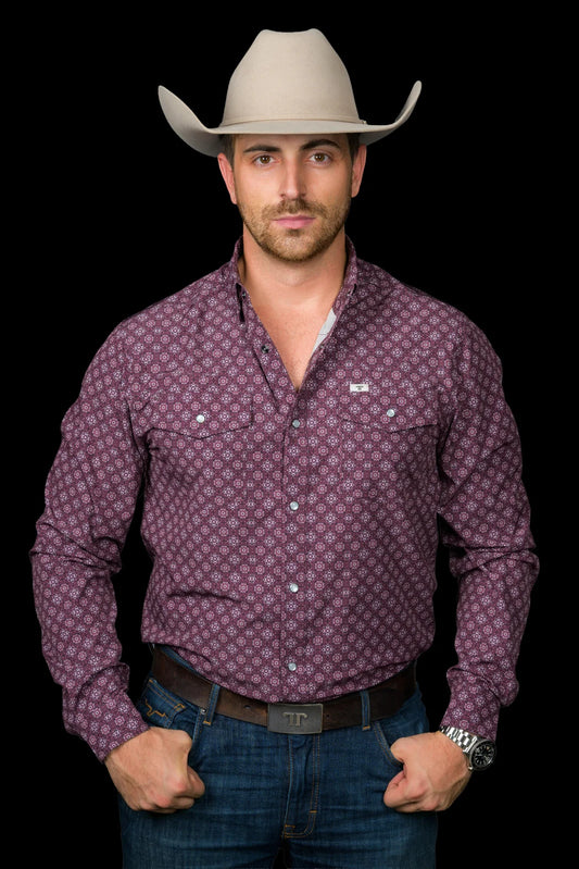 Ferrell The Sutton Long Sleeve Pearl Snap Shirt