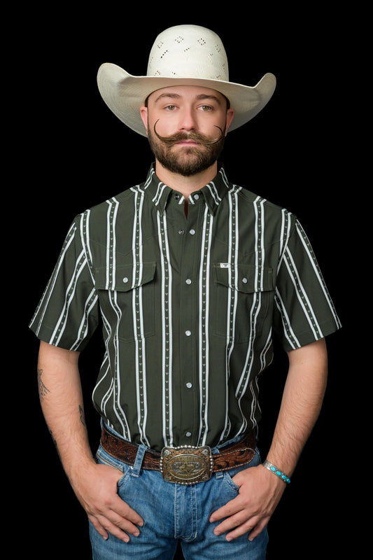THE TUCKER IN GREEN - SHORT SLEEVE SNAP- Ferrell Brand