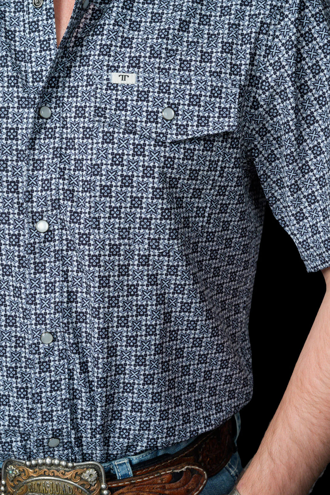 Ferrell THE COLTON IN BLUE - SHORT SLEEVE SNAP