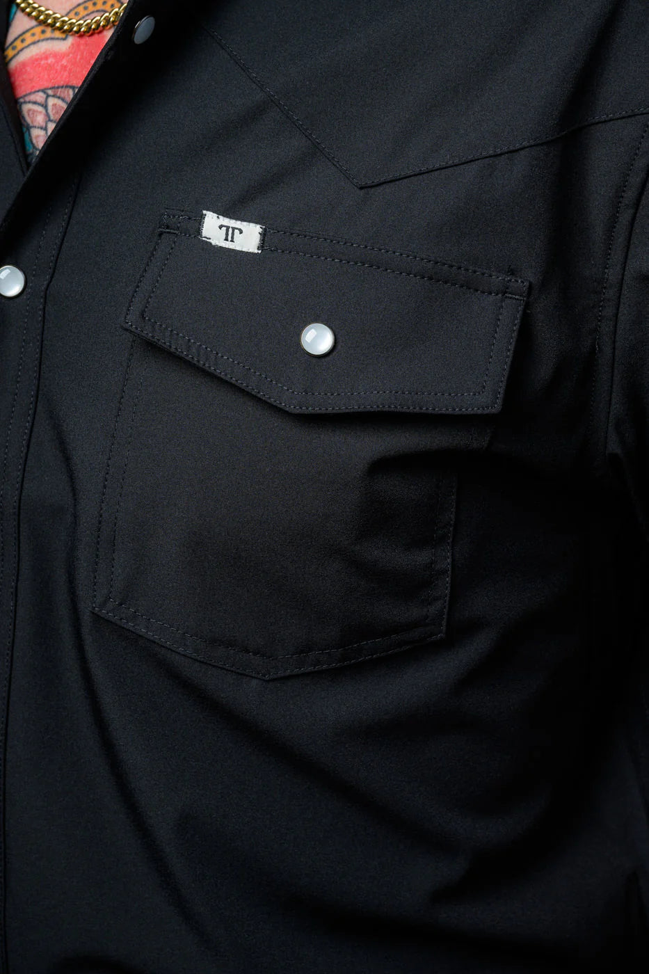 FERREL BRAND CORE - MEN'S BLACK LONG SLEEVE SNAP SHIRT