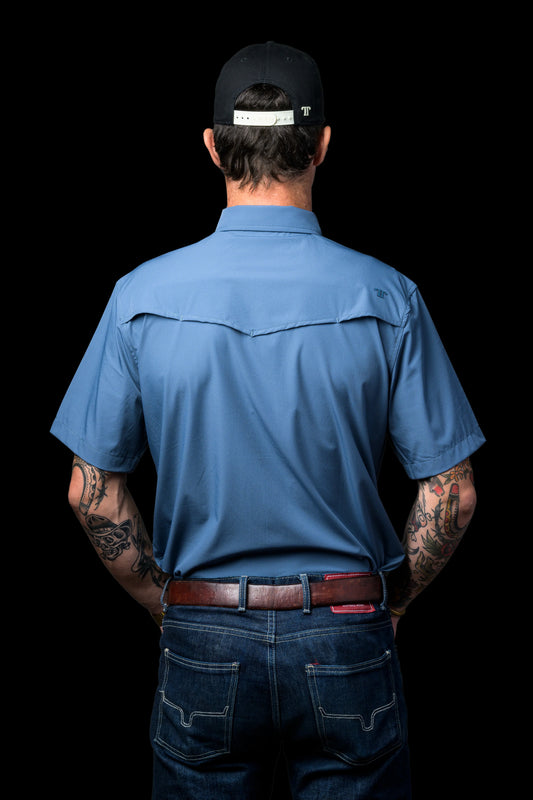 Ferrell CORE - MEN'S BLUE SHORT SLEEVE SNAP SHIRT