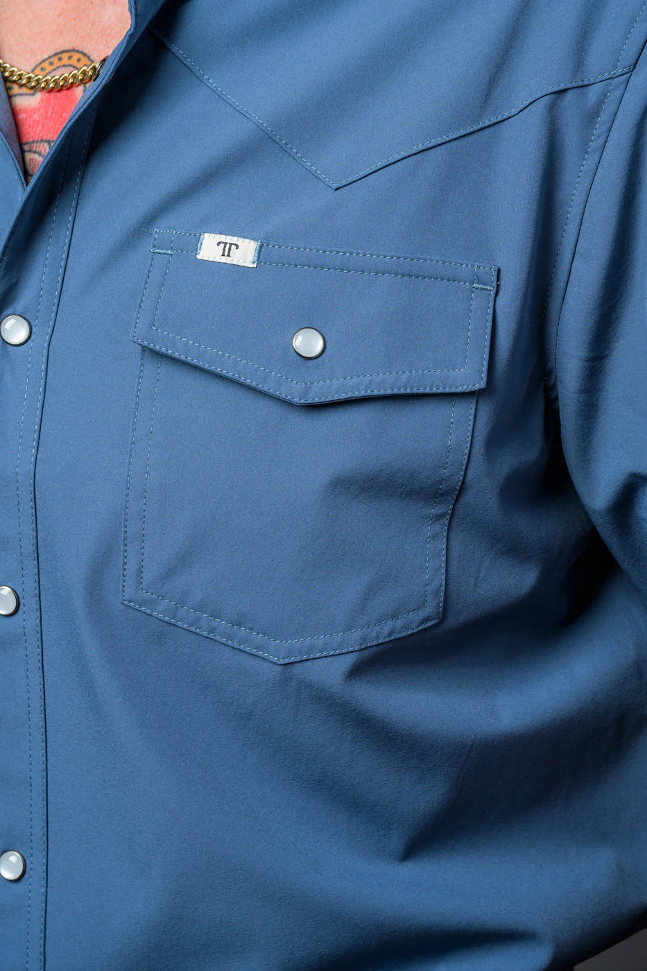 Ferrell CORE - MEN'S BLUE SHORT SLEEVE SNAP SHIRT