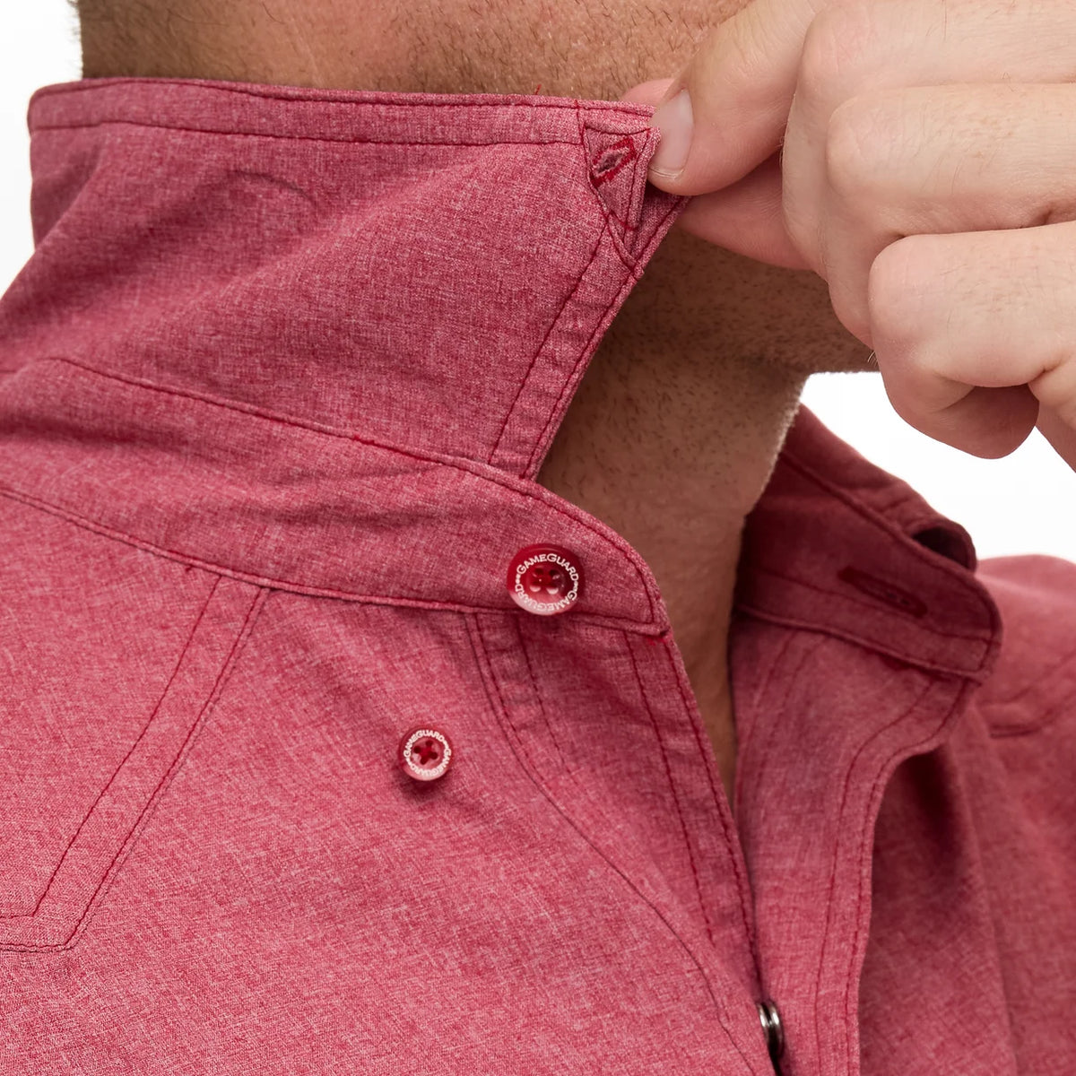 GameGuard Crimson Pearl Snap Shirt | Long Sleeve
