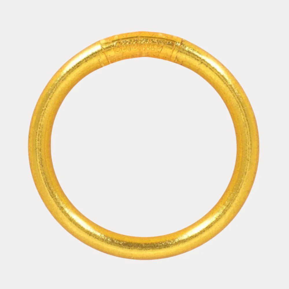 BuDha Girl GOLD TZUBBIE ALL WEATHER BANGLE® (AWB®) - SERENITY PRAYER - Medium