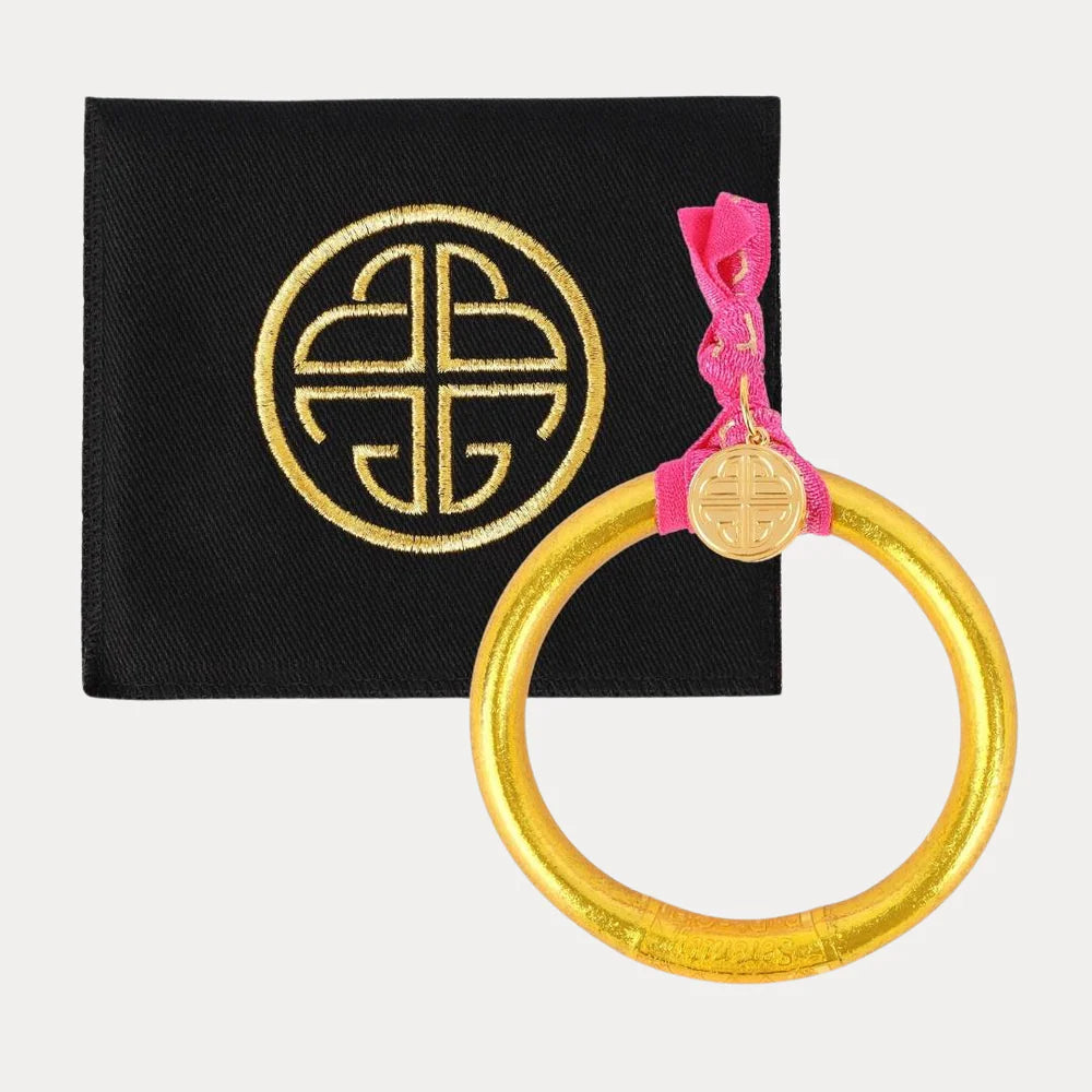 BuDha Girl GOLD TZUBBIE ALL WEATHER BANGLE® (AWB®) - SERENITY PRAYER - Medium