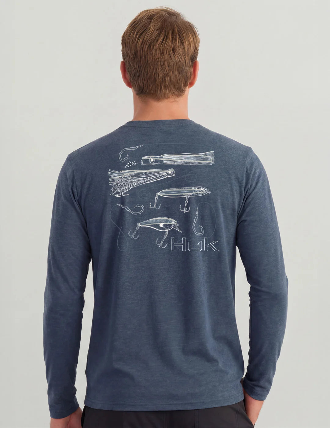 HUK KC Lures Long Sleeve Pocket Tee