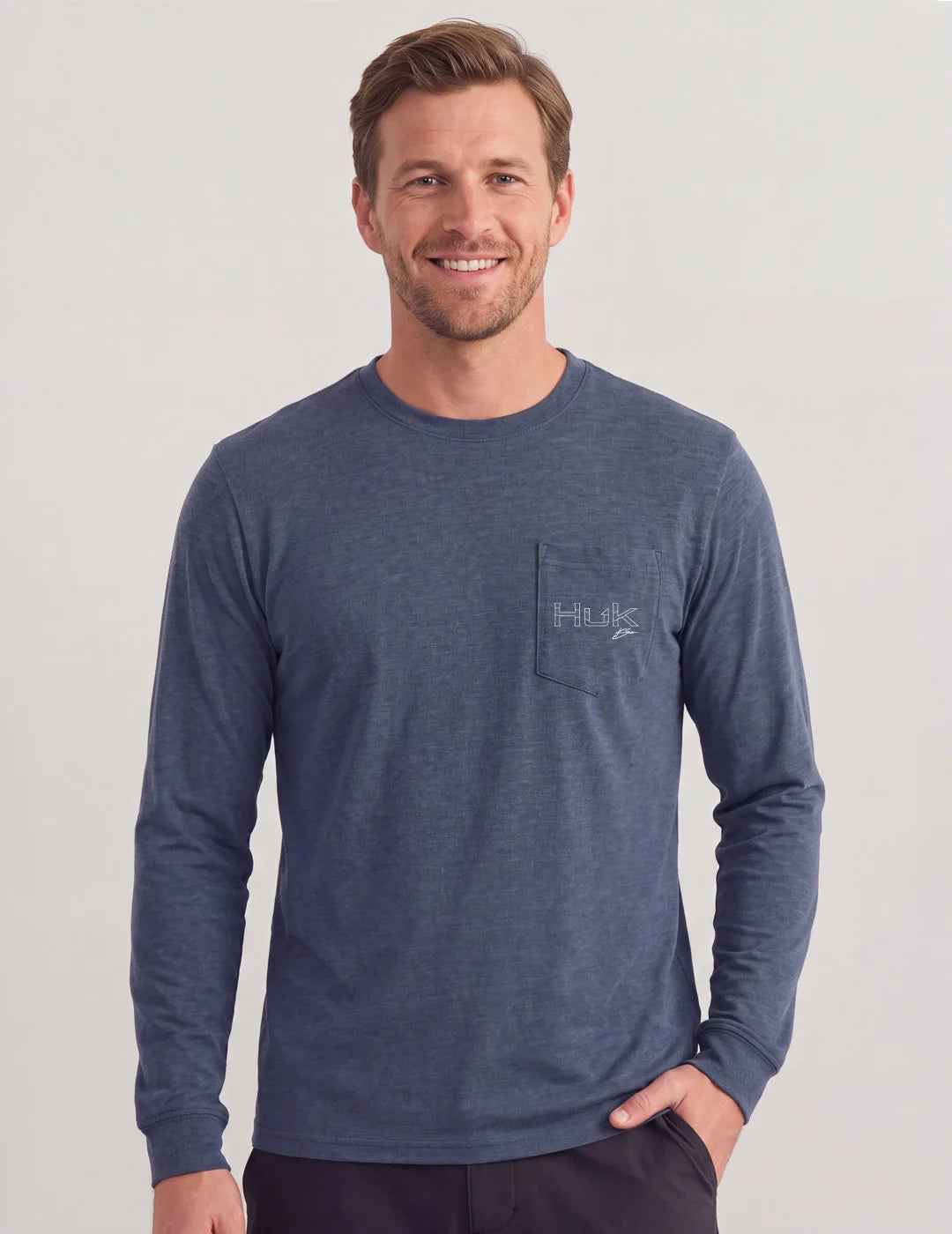 HUK KC Lures Long Sleeve Pocket Tee
