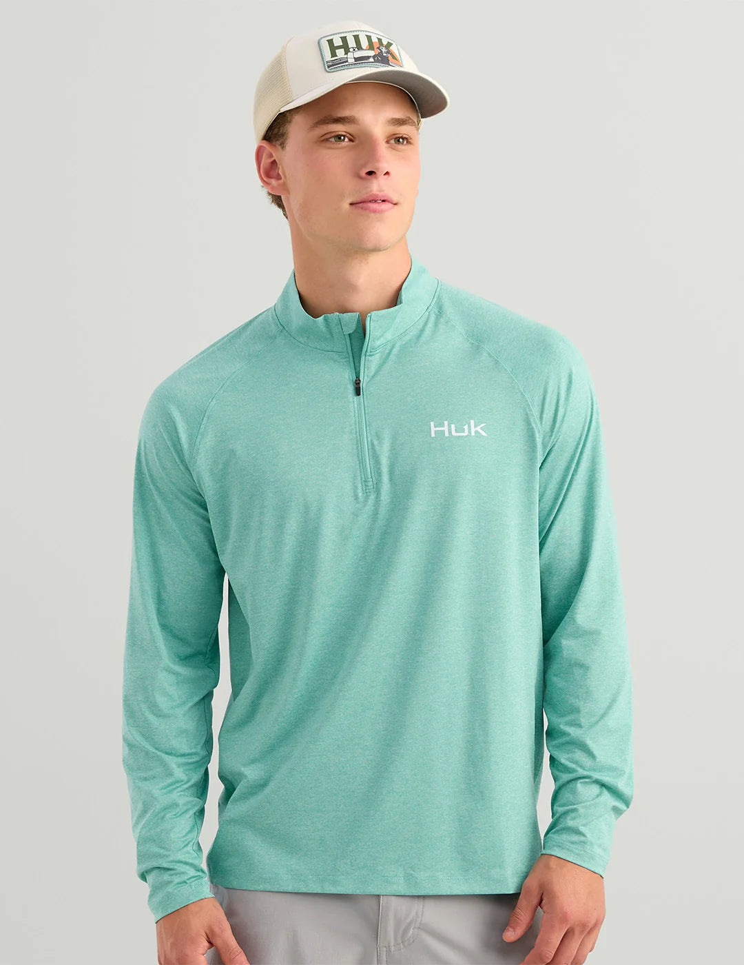 HUK Airweight Heather 1/4 Zip