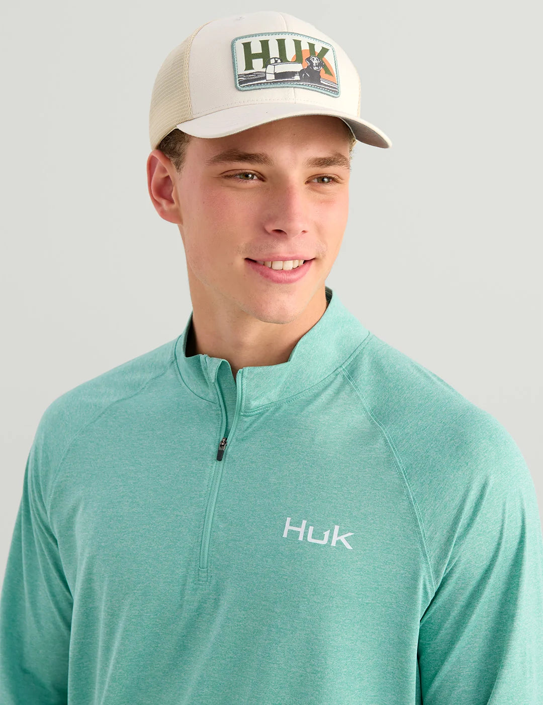 HUK Airweight Heather 1/4 Zip