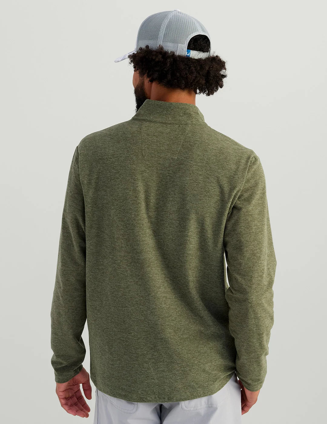 HUK Leeward Lightweight Fleece 1/4 Zip - Moss Heather