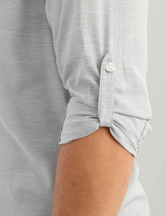 HUK Tide Point Heathered Ripstop Button-Down