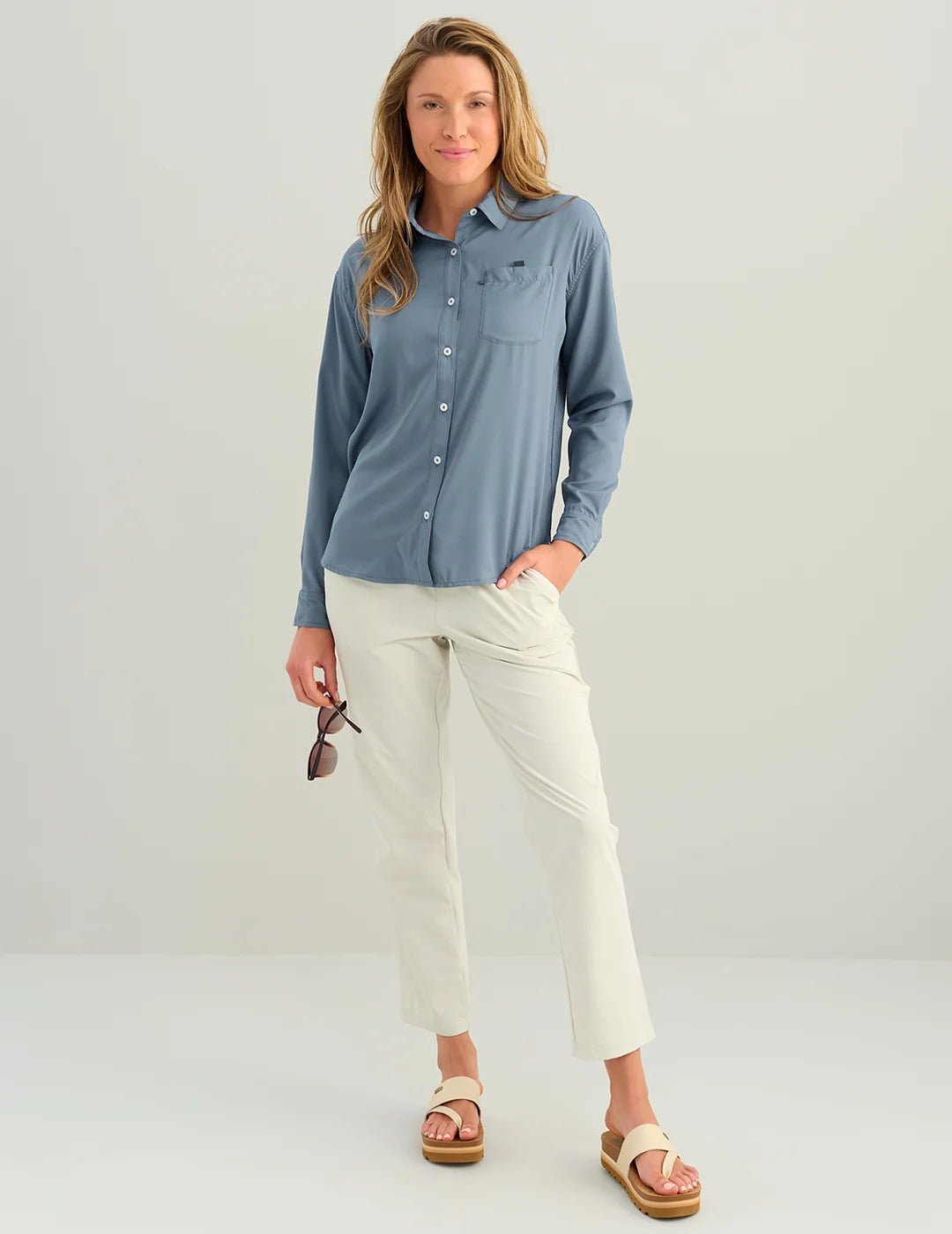 HUK Womens Tide Point Oversized Shirt