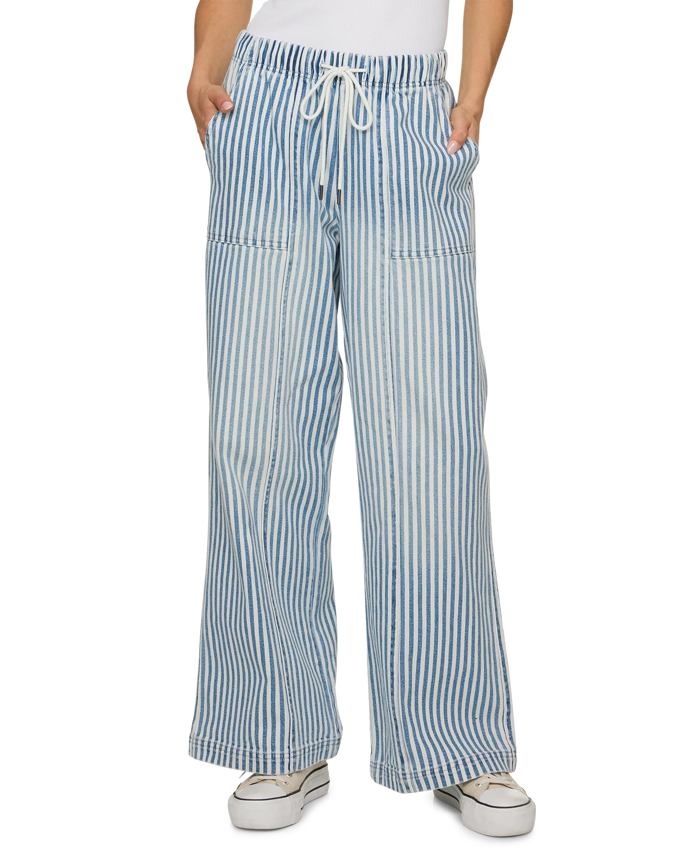 TRIANA WIDE LEG PANT Railroad Stripe