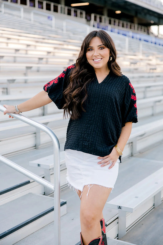 Havanah Top- Black/Red