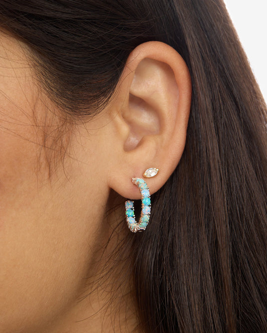 Melinda Maria Heiress Ombre Hoops .75"