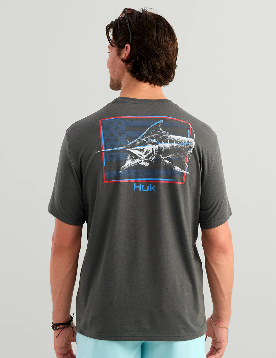 Huk KC AMERICANA TEE in Dark Shadow